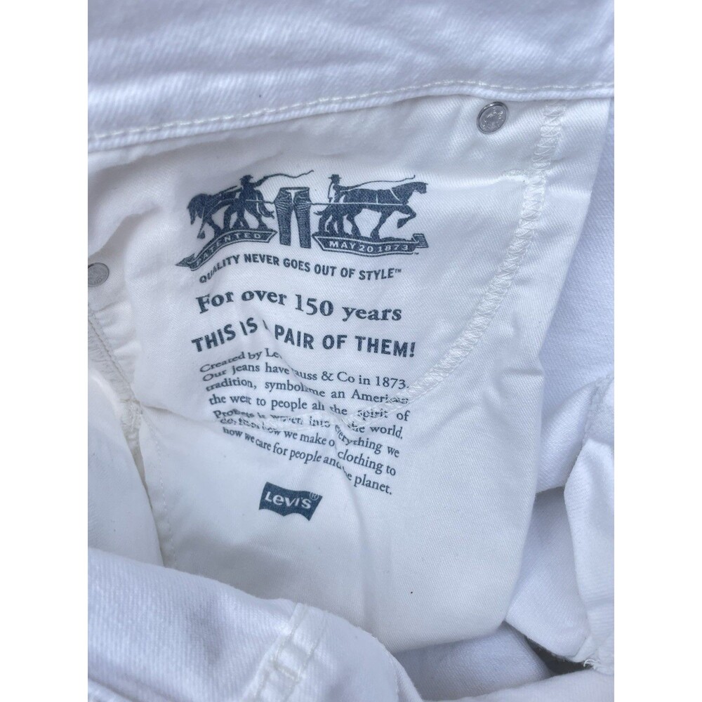Levi's 541 Athletic Tapered Jeans Men’s W36 L34 White Stretch Denim 5-Pockets - Picture 7 of 9